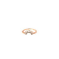 14k Rose Gold .25ct F VS2 Round Diamond Curved  Ring Insert Size  4 1/2