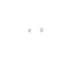 14K YELLOW GOLD .60CT G VS2 ROUND STUD EARRINGS