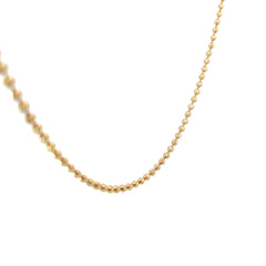 14k Yellow Gold 17 Gram Diamond Cut Beaded Gold Necklace 24"inch