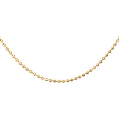14k Yellow Gold 17 Gram Diamond Cut Beaded Gold Necklace 24"inch