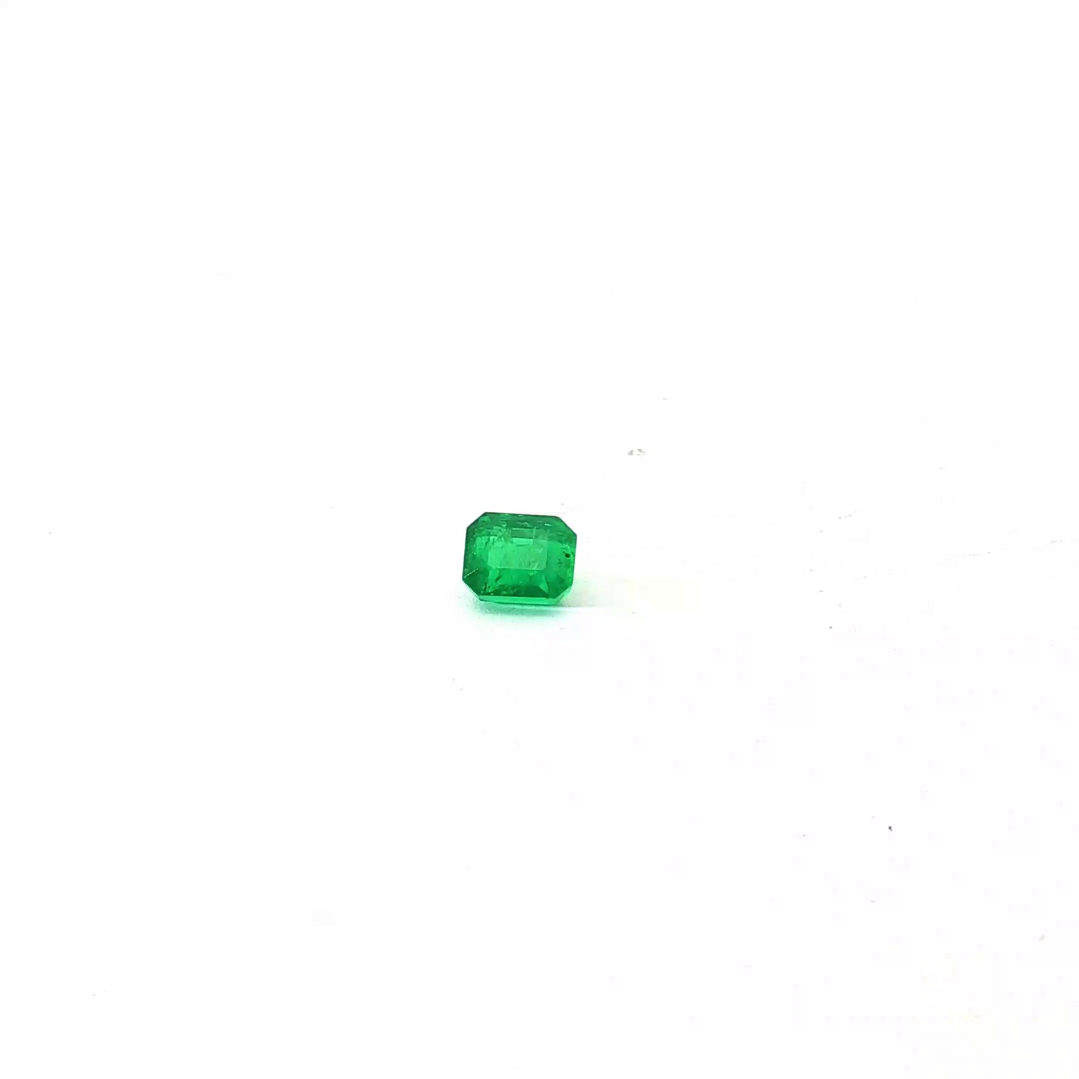 1.69ct Octagonal Colombia Emerald Certified By GIA# 2235643430
