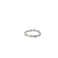 14k White Gold .35CT G VS2 Round Diamond Twisted Band Size 7