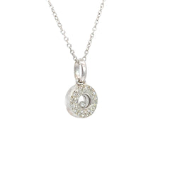 18k White Gold .50ct F VS2 Round Floating Diamond Pendant