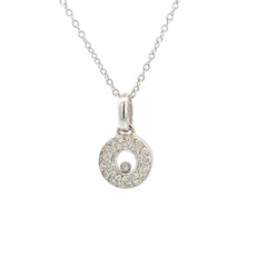 18k White Gold .50ct F VS2 Round Floating Diamond Pendant