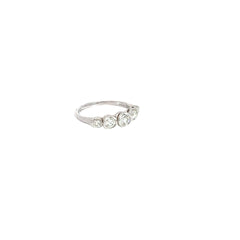 14k White Gold .75ct F VS2 Bezel set Round Diamond Ring