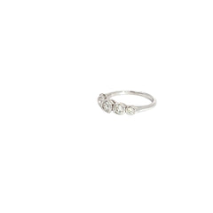 14k White Gold .75ct F VS2 Bezel set Round Diamond Ring