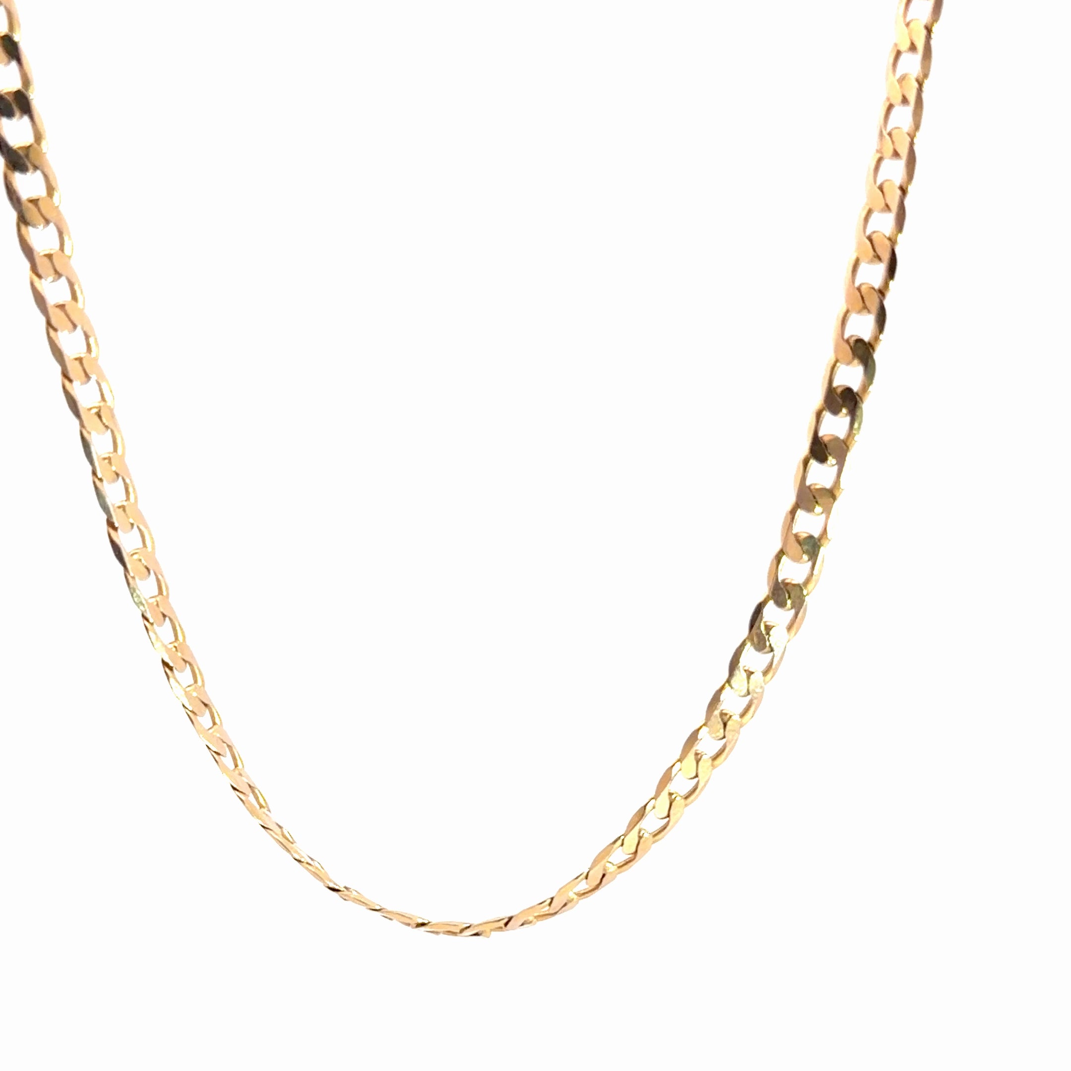 14k Yellow Gold Flat Curb Chain 7.5 gram 18"inch