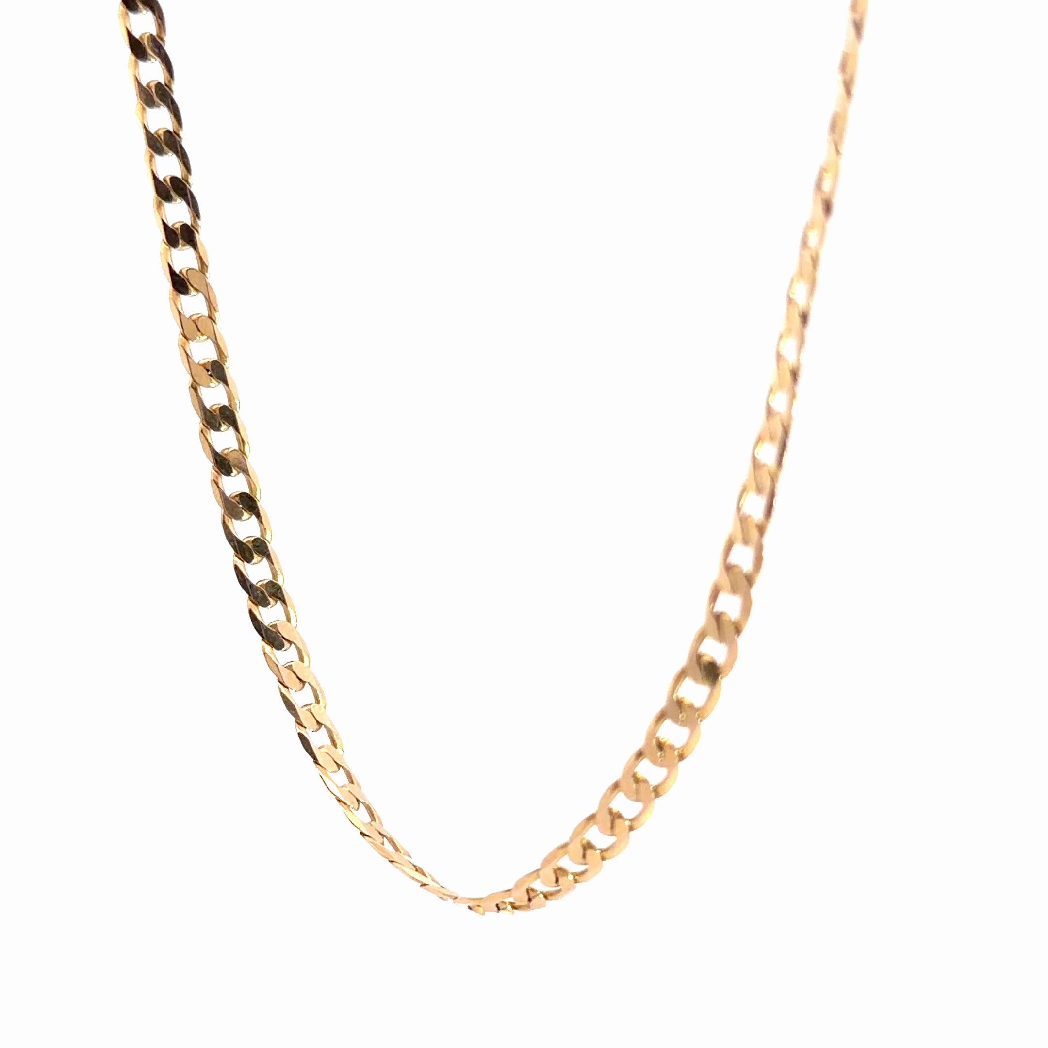 14k Yellow Gold Flat Curb Chain 7.5 gram 18"inch