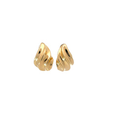 14K YELLOW GOLD 3.20 GRAM HOLLOW PUFFED EARRING