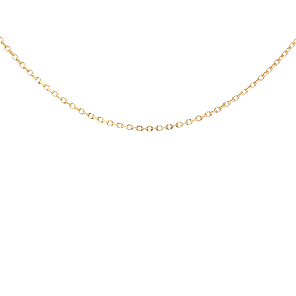 14k Yellow Gold Round Cable Necklace 5.8 gram 2mm 18" inch