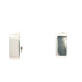 Sterling Silver Squared Post Chunky Huggie Earring 11.7 gram 3/4" x 1/2