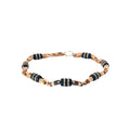 18k Rose Gold  13.3 Gram and Rubber Bracelet