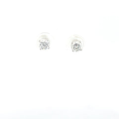 14k White Gold 1.25ct G H VS2 Round Diamond Stud Earrings