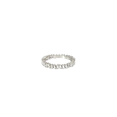 14k white gold .75ct F SI1 Baguette shaped diamond eternity ring