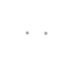 14k White Gold .18ct G SI1 Round Diamond Stud Earrings