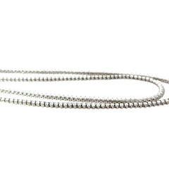 14k White Gold 9.00ct G VS2 Round Diamond Tennis Necklace 24" inch