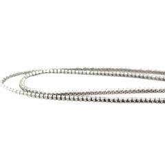 14k White Gold 9.00ct G VS2 Round Diamond Tennis Necklace 24" inch