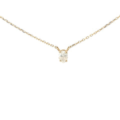 14K YELLOW GOLD .40CT G SI1 PEAR SHAPE DIAMOND SOLITAIRE PENDANT