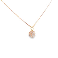 14k Yellow Gold .25ct G SI1 Round Diamond Cluster Solitaire Pendant