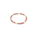 14k Yellow Gold Red Jade Chinese Good Fortune Bracelet
