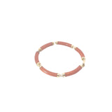 14k Yellow Gold Red Jade Chinese Good Fortune Bracelet