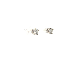 14k White Gold .75ct G SI2 Round Diamond Stud Earrings