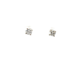 14k White Gold .75ct G SI2 Round Diamond Stud Earrings