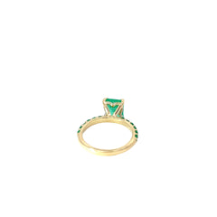 2.61CT Emerald Cut Columbian "Green Goddess" Ring