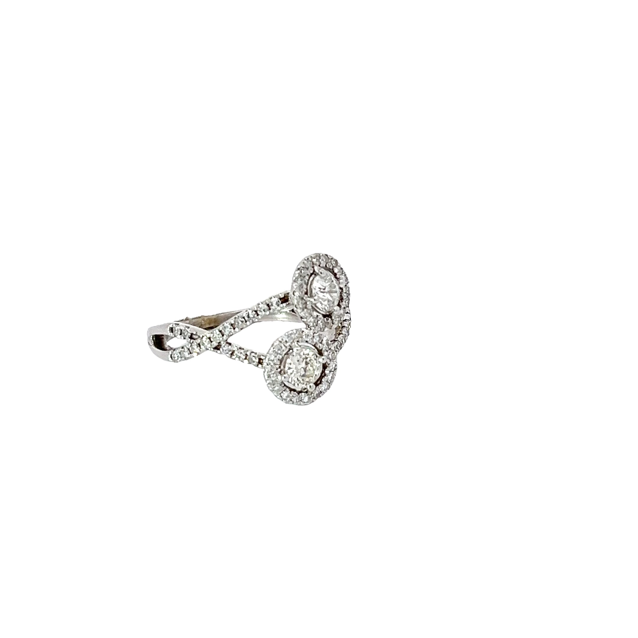 14k White Gold 1.00ct G SI1 Round Diamond Fashion Ring