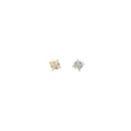 14k Yellow Gold .65ct F VS2 Marquise Diamond Flower Stud Earrings