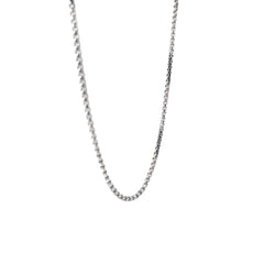14k White Gold Round Diamond 8.5 gram, 2mm and 24"inch