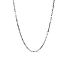 14k White Gold Round Diamond 8.5 gram, 2mm and 24"inch