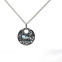 Pre-Owned Star War 925 Sterling with Topaz and Diamond Pendant Necklace