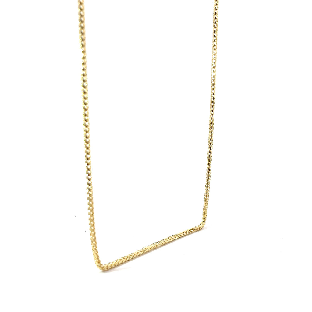 14k Yellow Gold 14.0 Gram Wheat Necklace 24"inch 2mm