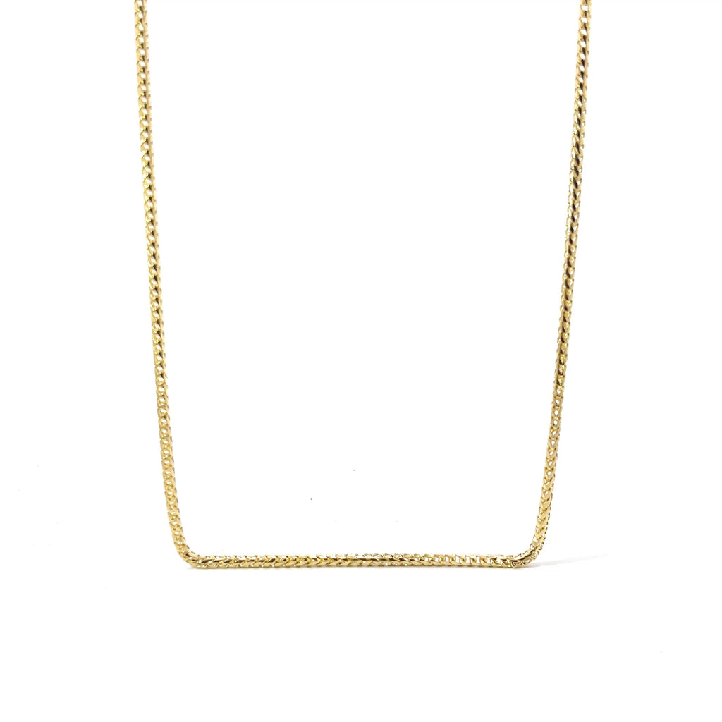 14k Yellow Gold 14.0 Gram Wheat Necklace 24"inch 2mm