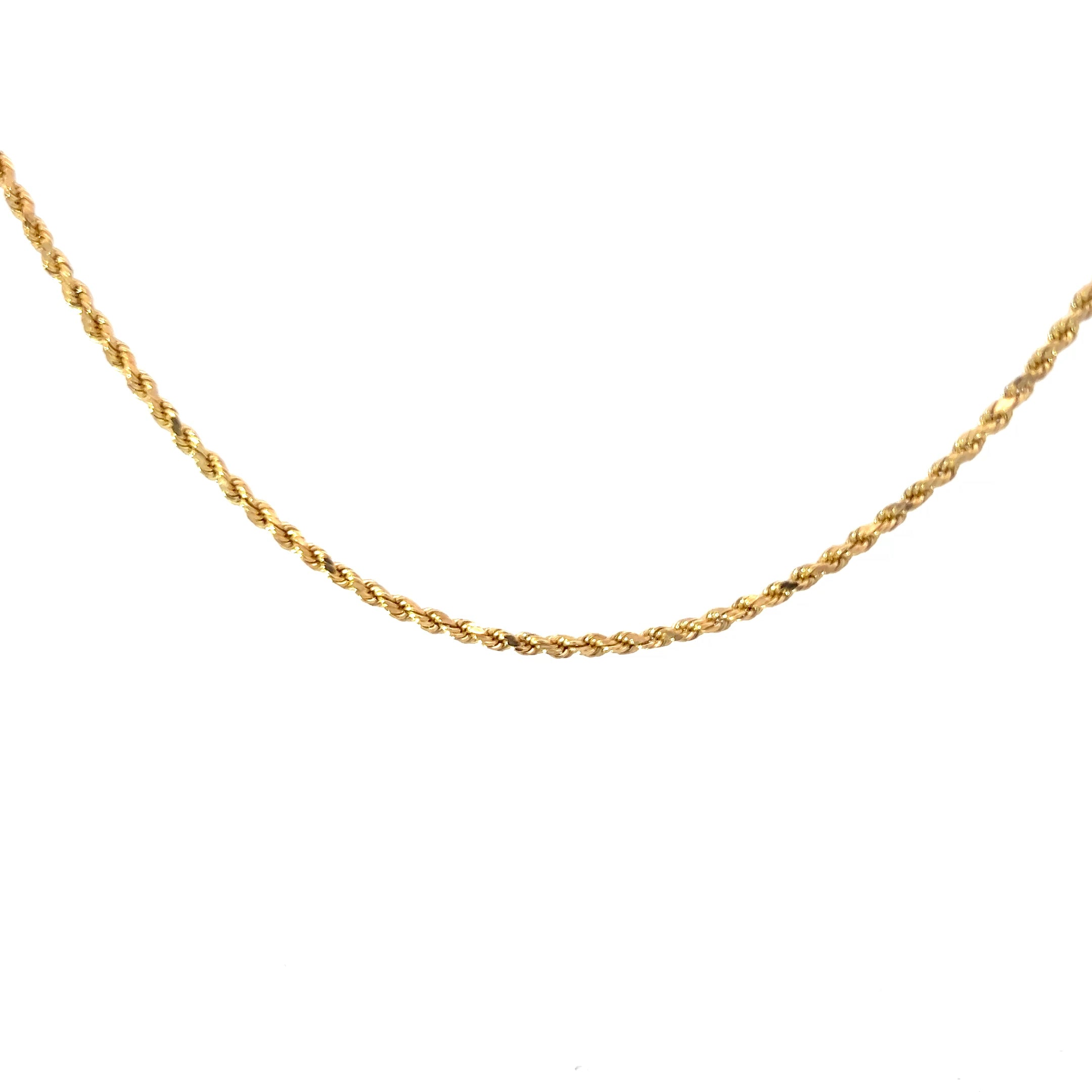 14k Yellow Gold 3.7 gram Rope Chain 18"inch 2.5mm