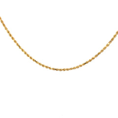 14k Yellow Gold 3.8gram Rope Chain 18"inch 2.5mm