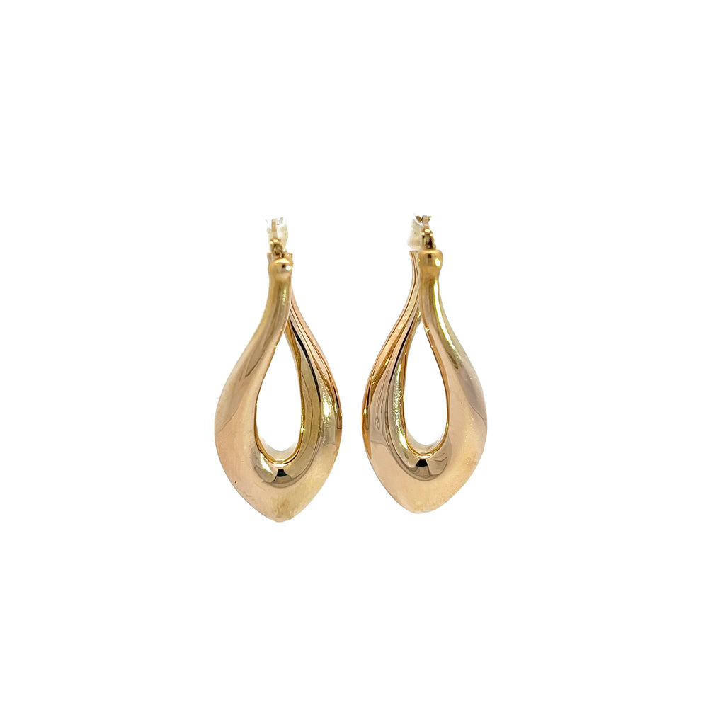 14K YELLOW GOLD 3.40 GRAM HALF TWISTED EARRING 1/2 INCH