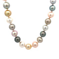 Graduated Multi Colored Cultured Pearl 7.5mm to 9mm Necklace