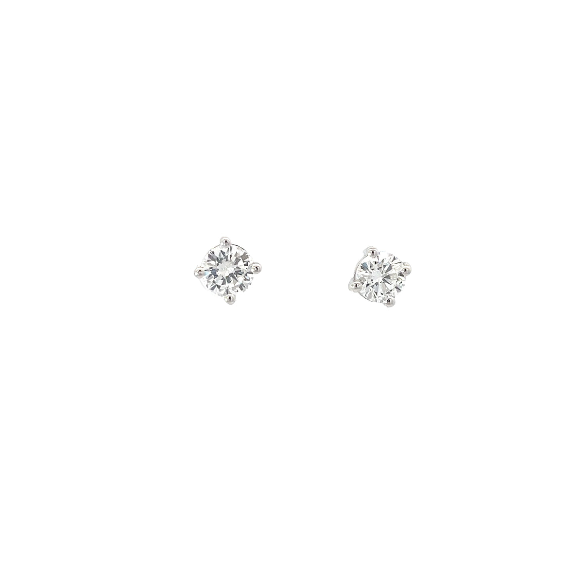 14K WHITE GOLD 1.50CT F VS2 ROUND DIAMOND STUD EARRINGS CERTIFIED BY GIA# 2239154949