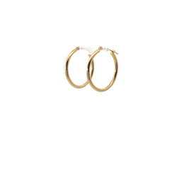 14k Yellow Gold 1.40gram Ex Medium Thin Hoop Earrings