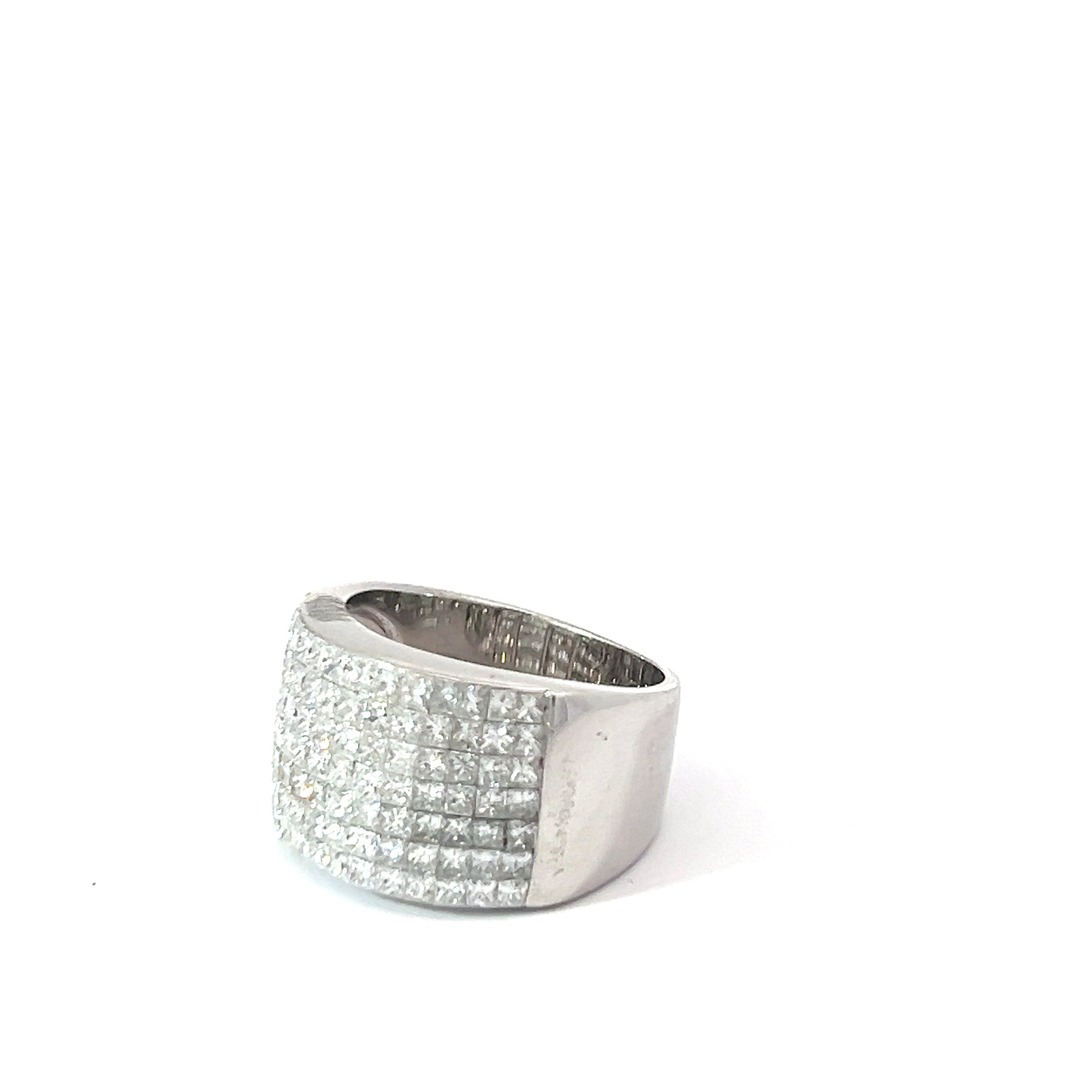 18k White Gold 4.50ct G VS2 Princess Cut Diamond Ring