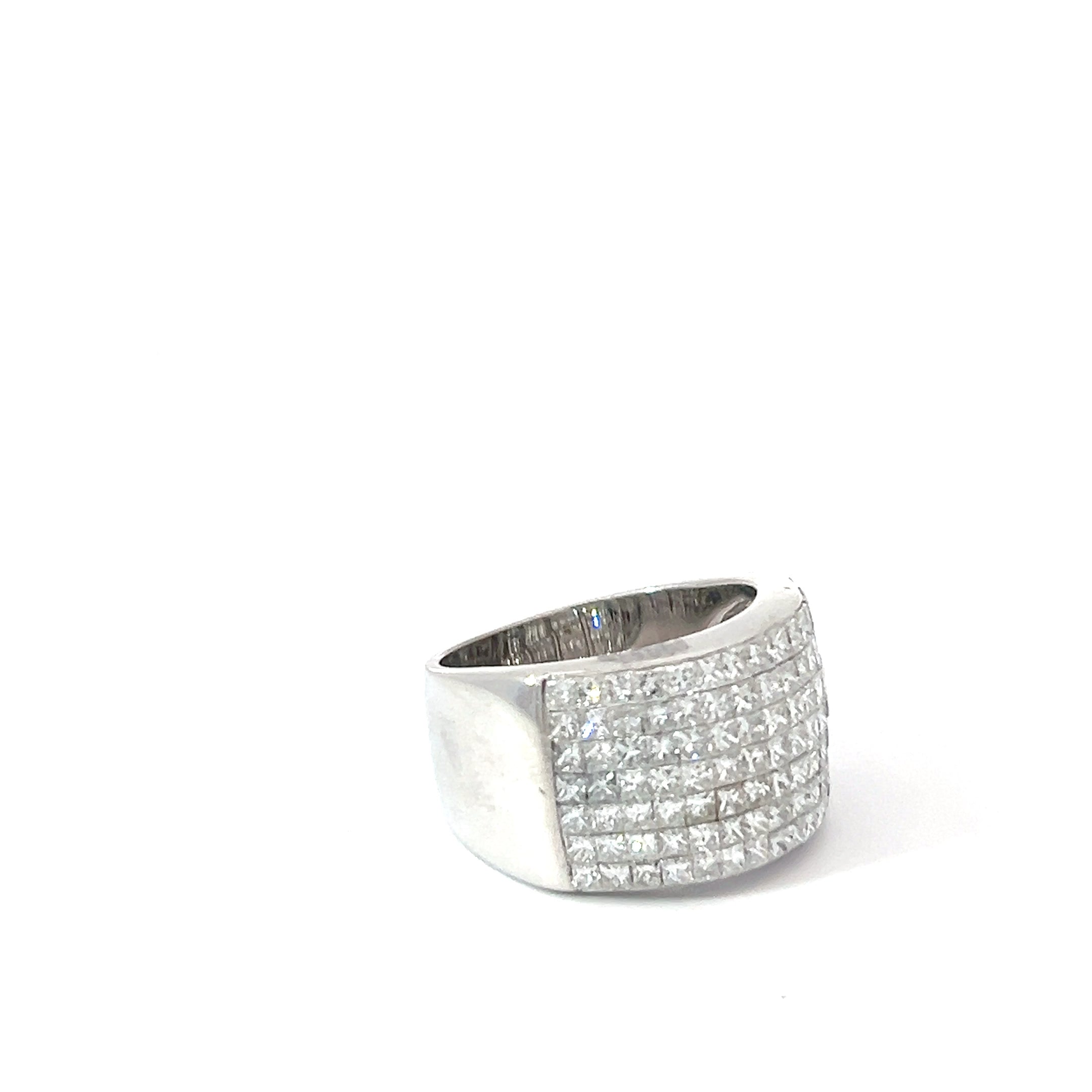 18k White Gold 4.50ct G VS2 Princess Cut Diamond Ring