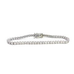 14k White Gold 5.00ct H SI1 Round Diamond Tennis Bracelet 6 1/2