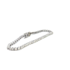 14k White Gold 5.00ct H SI1 Round Diamond Tennis Bracelet 6 1/2