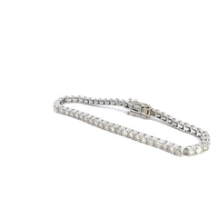 14k White Gold 5.00ct H SI1 Round Diamond Tennis Bracelet 6 1/2