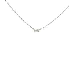 14K WHITE GOLD .20CT G VS2 MARQUISE DIAMOND SOLITAIRE PENDANT