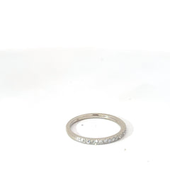 14k White Gold .35ct G VS2 Round Diamond Wedding Band 1.7mm