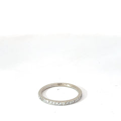 14k White Gold .35ct G VS2 Round Diamond Wedding Band 1.7mm