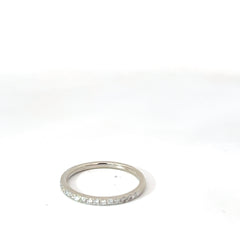 14k White Gold .35ct G VS2 Round Diamond Wedding Band 1.7mm